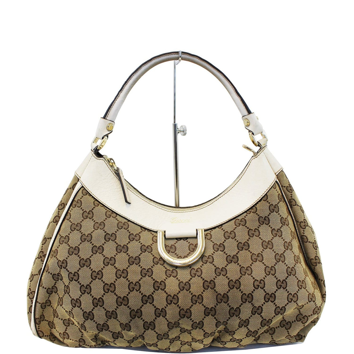 Gucci Monogram Medium Abbey D Ring Hobo Off White Tan - $587 (53% Off  Retail) - From Brooke