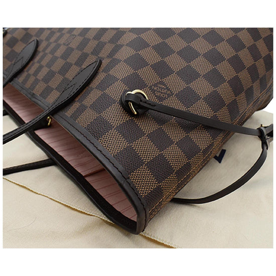 Louis Vuitton Damier Ebene Neverfull MM Rose Ballerine – DAC