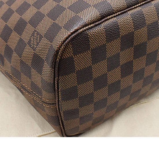 Louis Vuitton Damier Ebène Rose Ballerine Neverfull MM