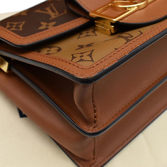 Dauphine mini leather handbag Louis Vuitton Brown in Leather - 22170769