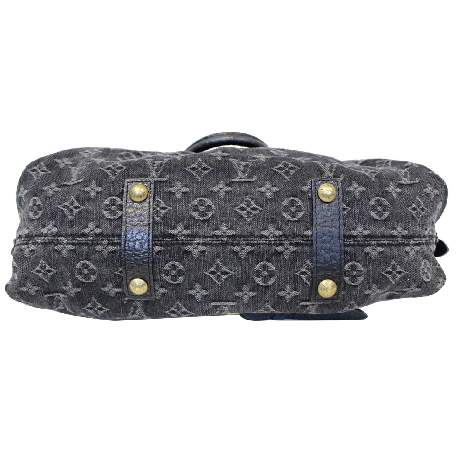 LOUIS VUITTON Cabby GM Monogram Mini Lin Shoulder Bag Black