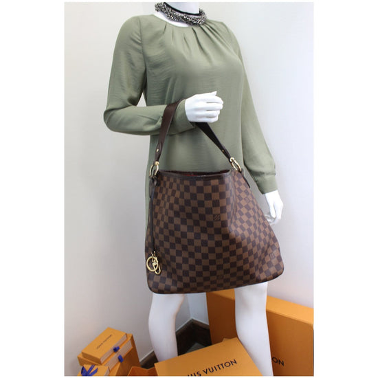 LOUIS VUITTON Delightful MM NM Damier Ebene Hobo Shoulder Bag-US