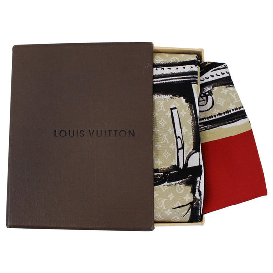 Lv Monogram Trunks Silk Bandeau