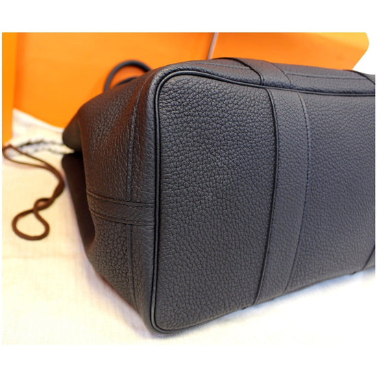 Brand New Hermes Garden Party 30, Black in full leather. #C