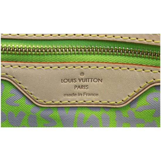 LOUIS VUITTON Neverfull GM Monogram Graffiti Shoulder Bag Lime Green-US