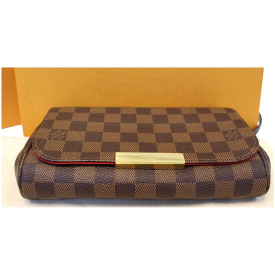 🌸Louis Vuitton Favorite PM Damier Ebene Clutch Crossbody(SD2114)+Box+Dust  Bag🌸