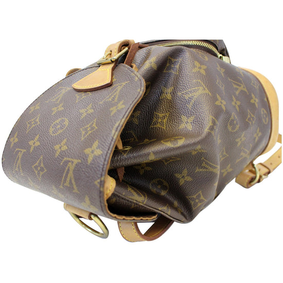 Louis Vuitton Montsouris PM Backpack Brown Monogram With LV Logo Charm  M45501