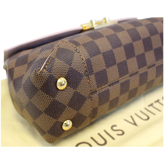 LOUIS VUITTON Caissa Chain Damier Ebene Clutch Shoulder Bag Brown-US