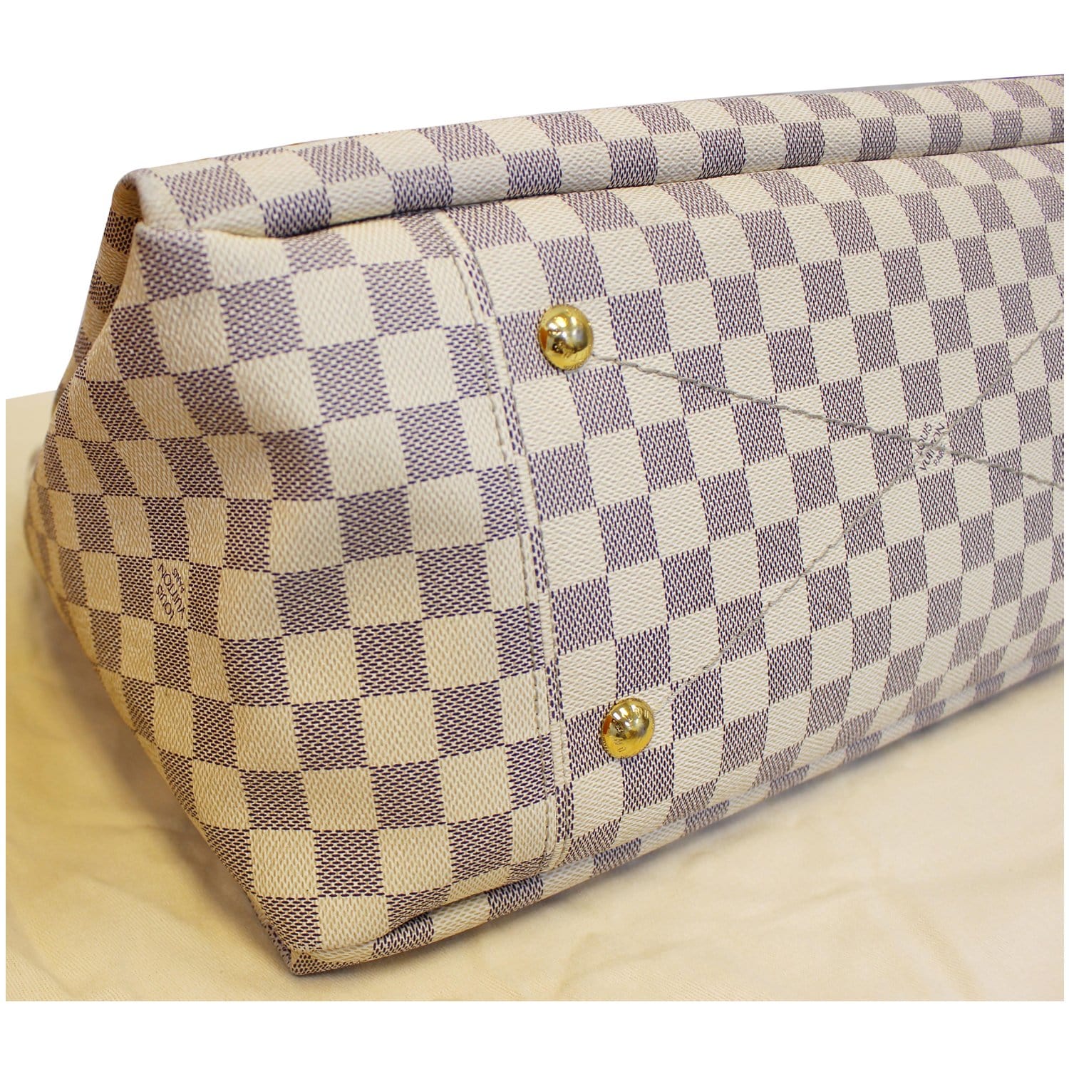 LOUIS VUITTON Artsy MM Damier Azur Shoulder Bag White-US