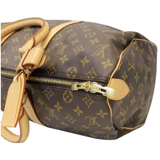 Keepall cloth travel bag Louis Vuitton Brown in Cloth - 34788949