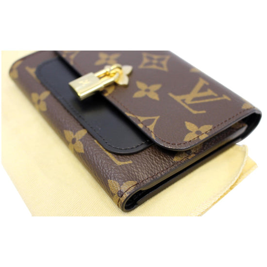 Sell Louis Vuitton Monogram Flower Lock Compact Wallet - Brown