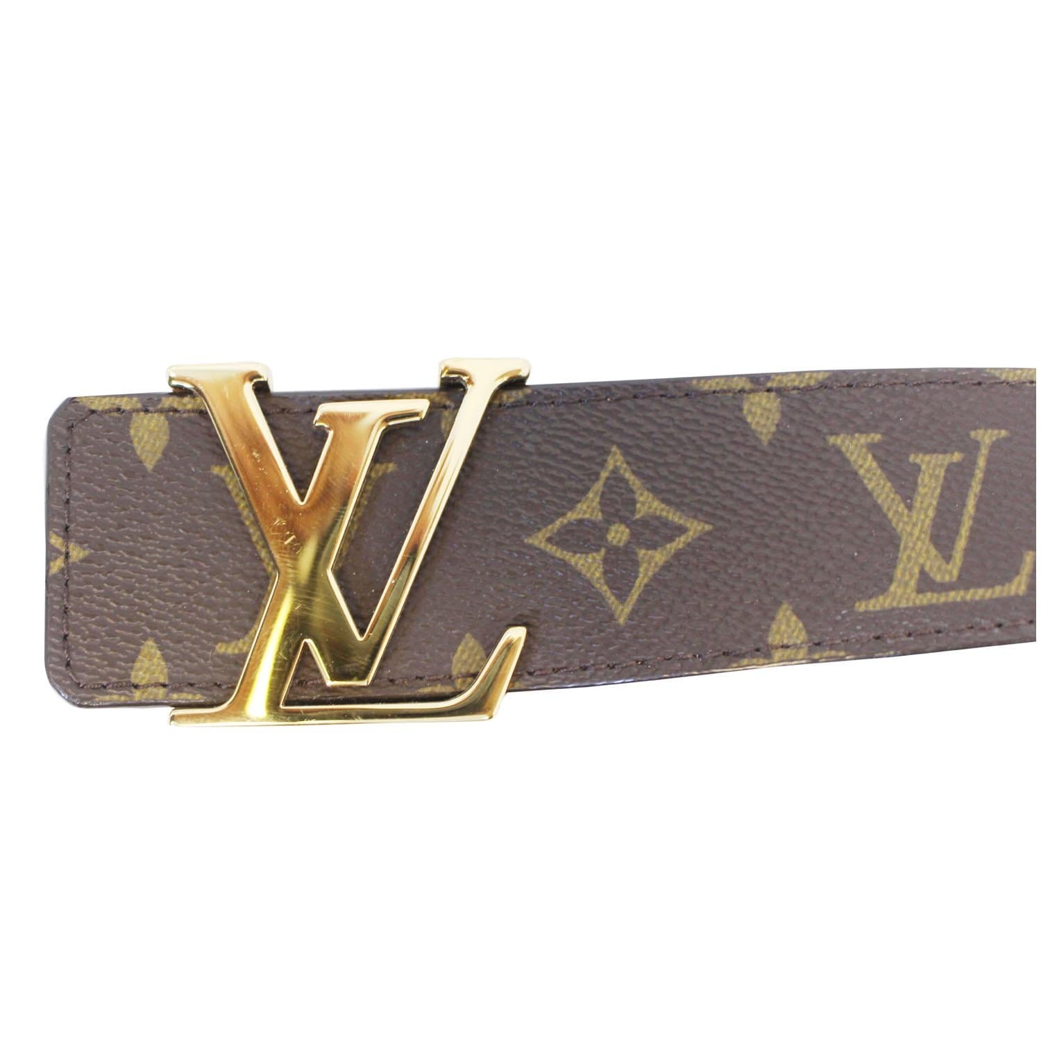 LOUIS VUITTON Monogram Canvas LV Initials Belt 110/44-US