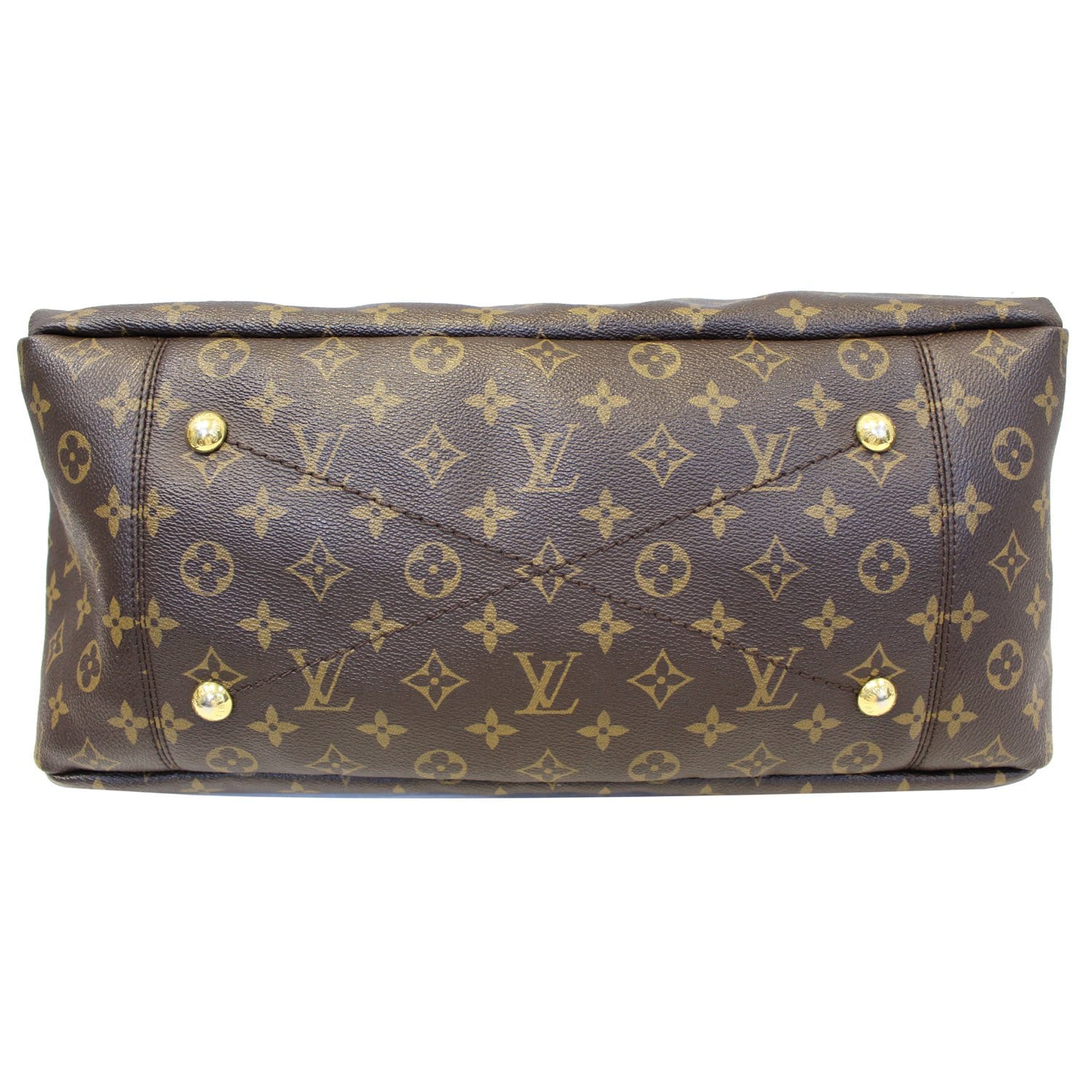 LOUIS VUITTON Artsy MM Monogram Canvas Shoulder Bag Brown