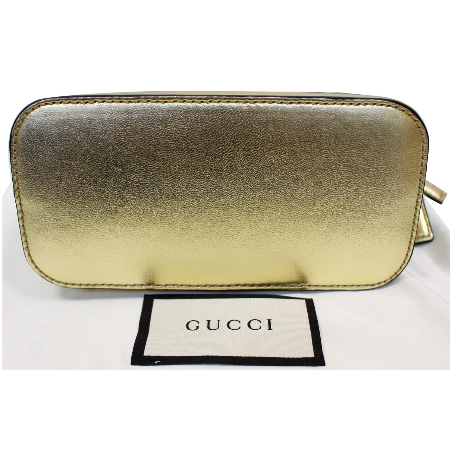 GUCCI Moon Steller Guccy Leather Crossbody Bag Gold - 15% OFF