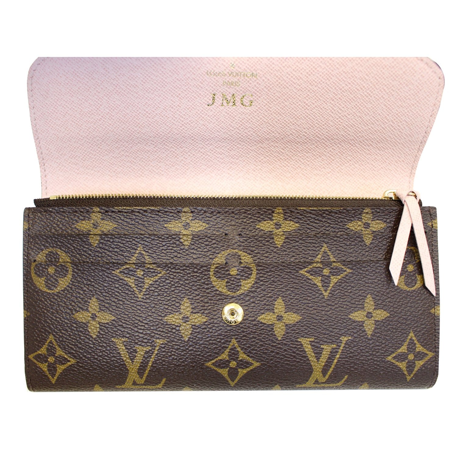 LOUIS VUITTON Emilie Monogram Canvas Wallet Rose Ballerine-US