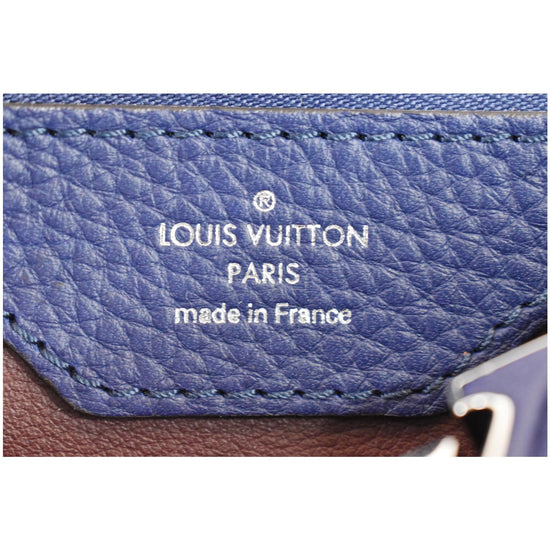 Louis Vuitton Capucines MM Handbag Taurillon Leather Blue M59438