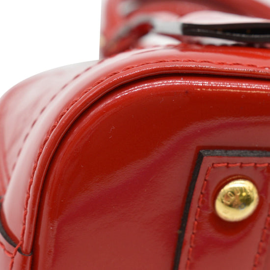 Louis Vuitton Red Monogram Vernis Alma BB Bag – STYLISHTOP