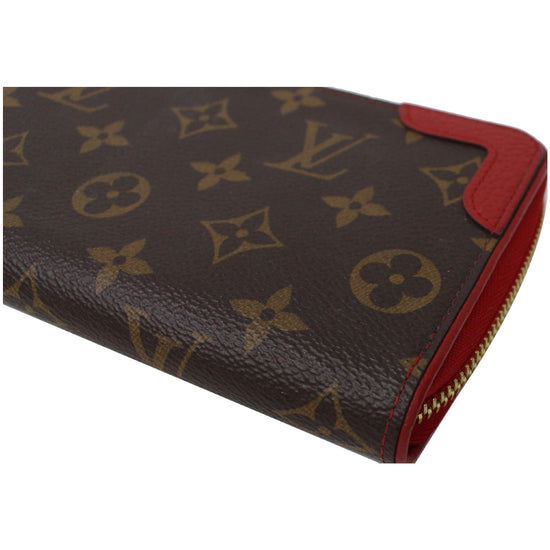 LOUIS VUITTON Retiro Monogram Canvas Zippy Wallet Cerise Red