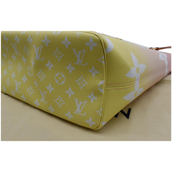 Louis Vuitton Pink Yellow Monogram By the Pool Neverfull MM Tote bag with  Pouch 939L