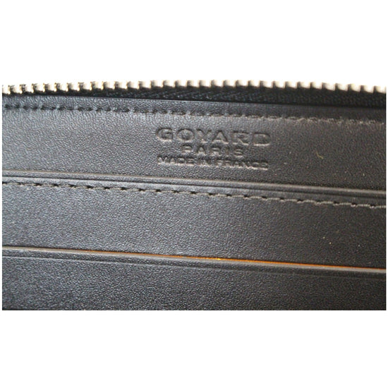 GOYARD Zip Around Coin Card Wallet Black