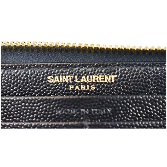 SOLD** YSL zip around wallet matelassé leather