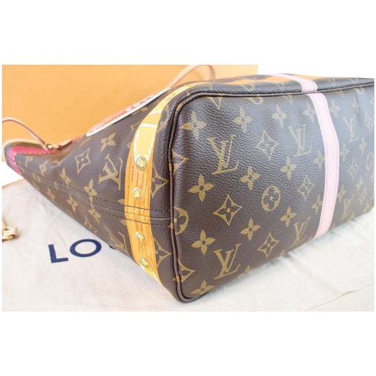 Brown Louis Vuitton Monogram Summer Trunks Neverfull MM Tote Bag