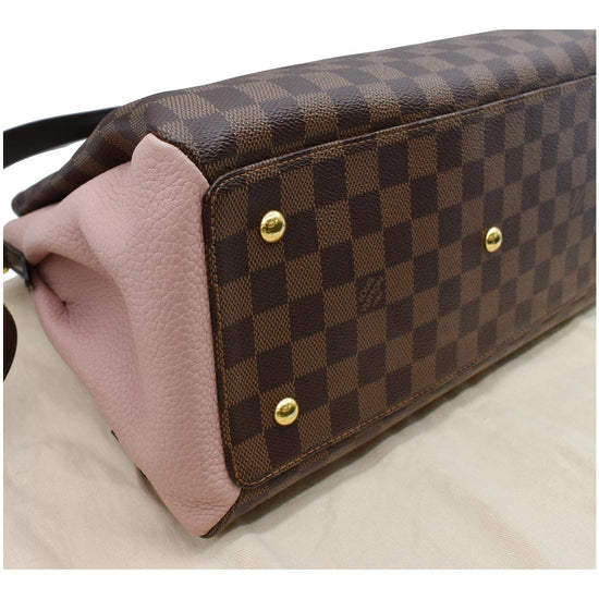 Brown Louis Vuitton Damier Ebene Shearling Normandy Bag – Designer