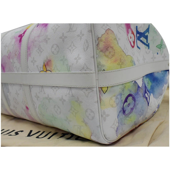 LOUIS VUITTON Monogram Watercolor Keepall Bandouliere 50 Multicolor 1225113