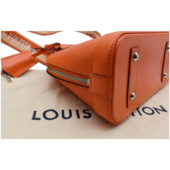 Louis Vuitton Orange Minnesota Epi Leather Alma BB w/ Jacquard Strap -  Yoogi's Closet