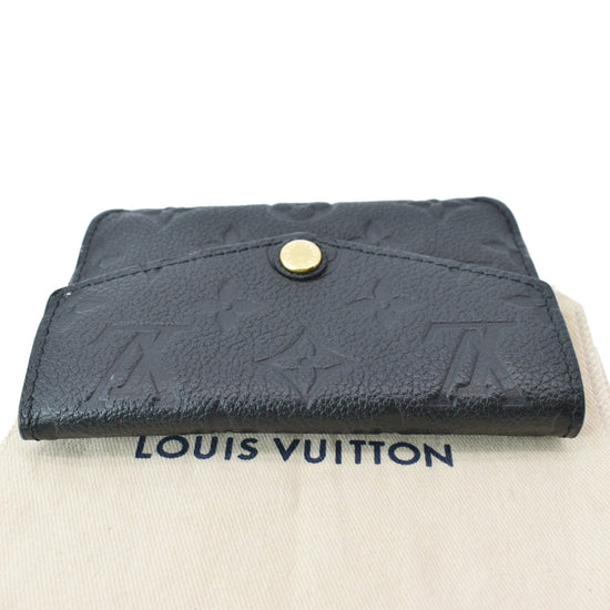LOUIS VUITTON Key Pouch Empreinte Leather Wallet Blue