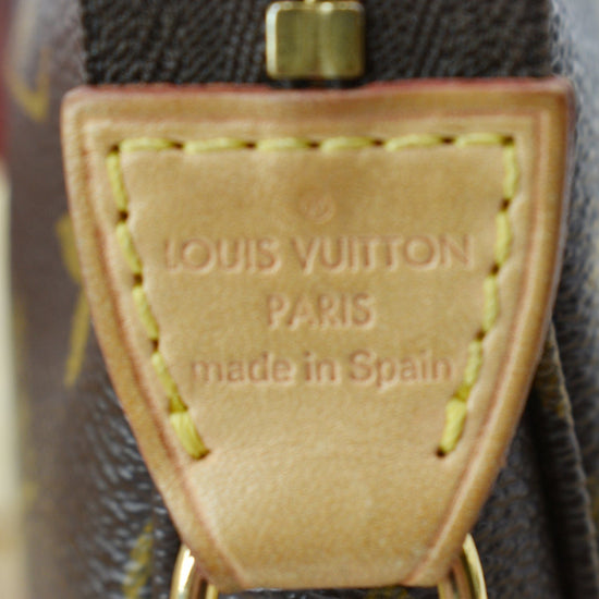 LOUIS VUITTON Grenade V Monogram Canvas Accessories Pochette Bag Brown