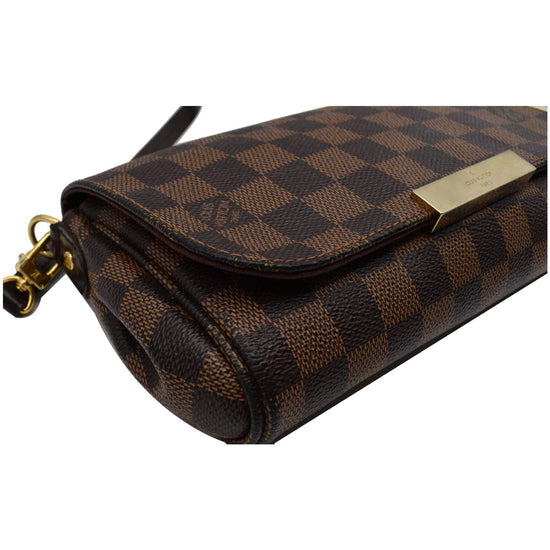 🔥LOUIS VUITTON Favorite PM Damier Ebene Crossbody Bag FRANCE