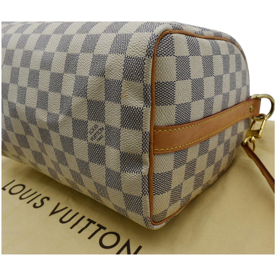 Sac Louis Vuitton speedy 25 checkered azure White Cloth ref.384860 - Joli  Closet