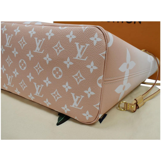 Louis Vuitton Peach Mist Brume Neverfull MM Tote Bag 146lvs430