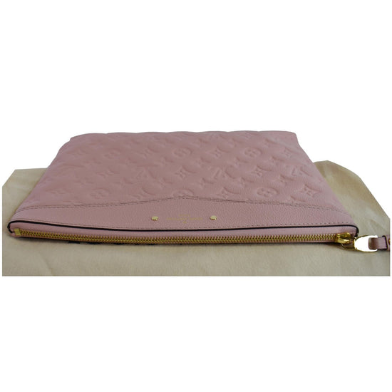 Louis Vuitton Pink Leather Rose Ballerine Monogram Empreinte Daily Pouch  30lu76s at 1stDibs