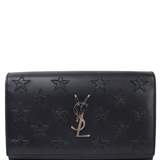 yves saint laurent handbag HW Logo Smoking Clutch Black 100