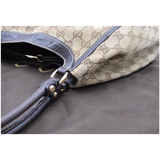 Gucci GG Canvas Abbey D-Ring Pochette 130939 Brown Cloth ref.910859 - Joli  Closet