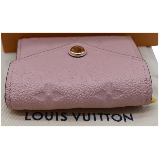 Louis Vuitton Rose Poudre Monogram Empreinte Leather Zoe Wallet