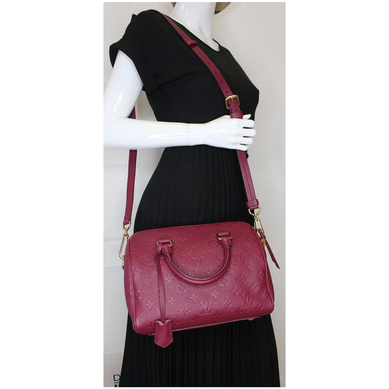 Louis Vuitton Purple Monogram Empreinte Leather Speedy Bandoulière 25  Shoulder Bag Louis Vuitton