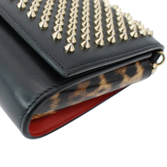 Christian Louboutin Paloma Embellished Leather Clutch in Natural