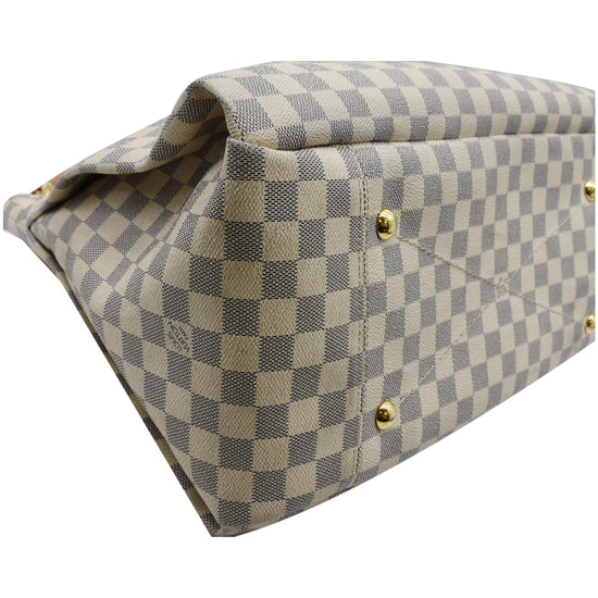 Sold at Auction: Louis Vuitton, LOUIS VUITTON, LARGE ARTSY DAMIER AZUR  CANVAS BAG, CREAMY WHITE AND BLUE CHECKERED RUBBERIZED COTTON