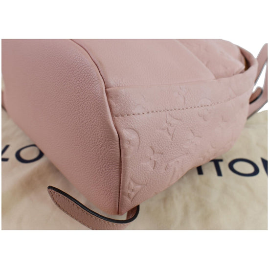 Pre-owned Louis Vuitton Rose Poudre Monogram Empreinte Leather Sorbonne  Backpack In Pink