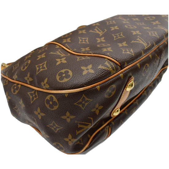 Galliera cloth handbag Louis Vuitton Brown in Cloth - 31794144