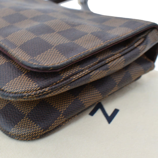 LOUIS VUITTON Hoxton PM Damier Ebene Crossbody Bag Brown