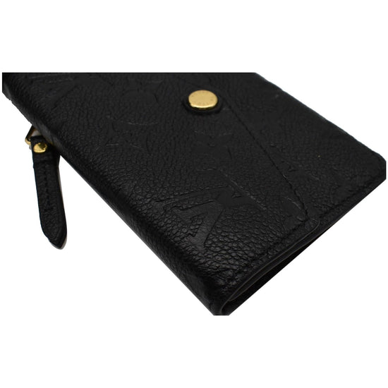 Louis Vuitton Key Pouch Monogram Empreinte Leather Black 533893