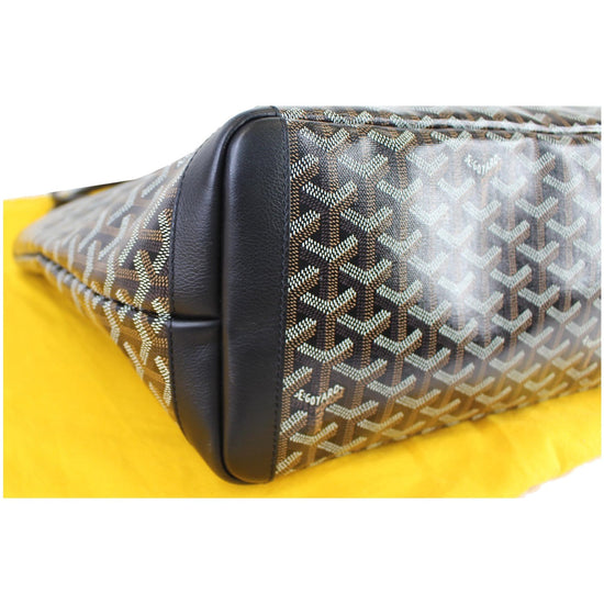 Goyard Artois Tote MM Black/Natural in Canvas/Calfskin with