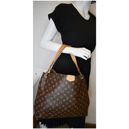 Graceful cloth handbag Louis Vuitton Brown in Cloth - 27478210