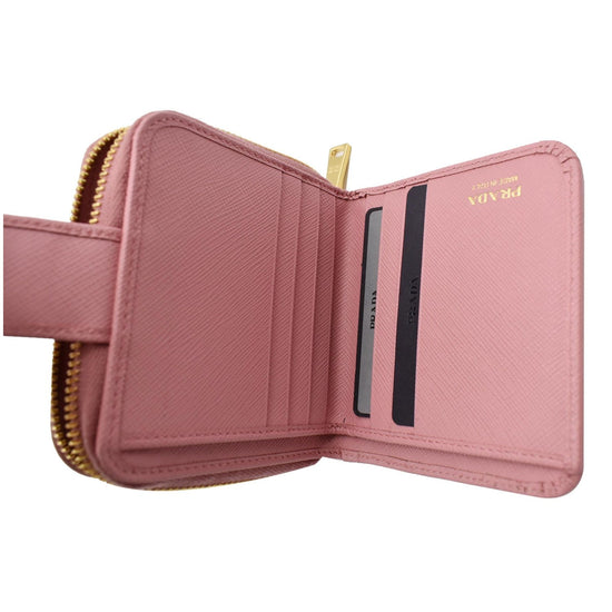 Alabaster Pink Small Saffiano Leather Wallet