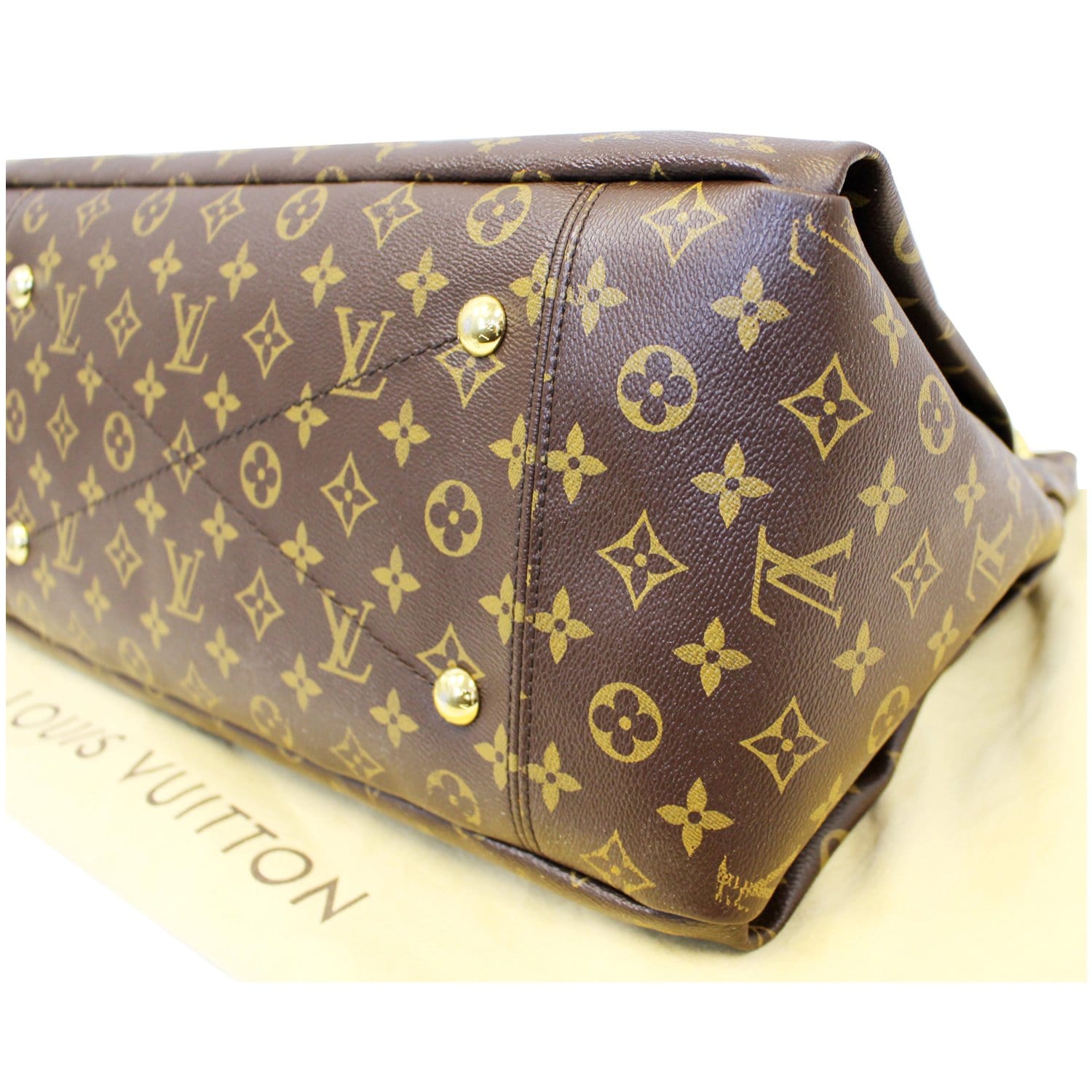 LOUIS VUITTON Artsy MM Monogram Canvas Shoulder Bag Brown