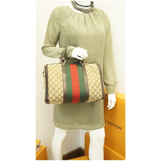 Gucci Boston Bag in Beige Monogram #0080101 – Lafayette Consignment